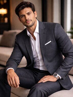 Perry Ellis Gray Classic Fit Blazer – Size 46 Long